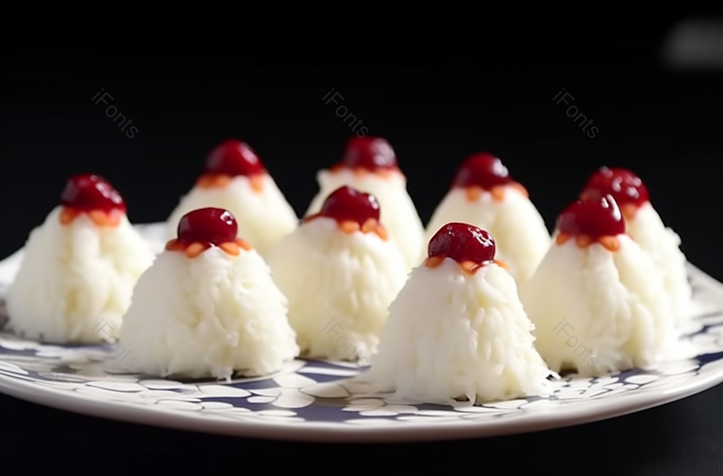 樱桃山药泥营养甜点摄影图,高清,摄影图,摄影图片,图片大全,摄影图免费下载